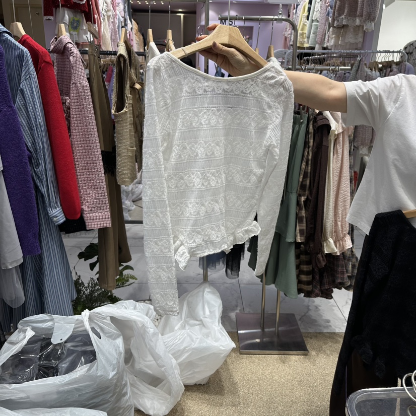 VIRUS東大門㊣實拍女裝新款人氣推薦職業休閑時尚襯衫蕾絲衫VIRUS襯衫/蕾絲衫