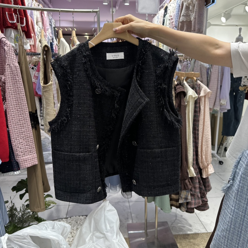VIRUS韓國直郵㊣女士新品休閑真品時尚推薦職業人氣25秋冬馬甲VIRUS馬甲圖色3