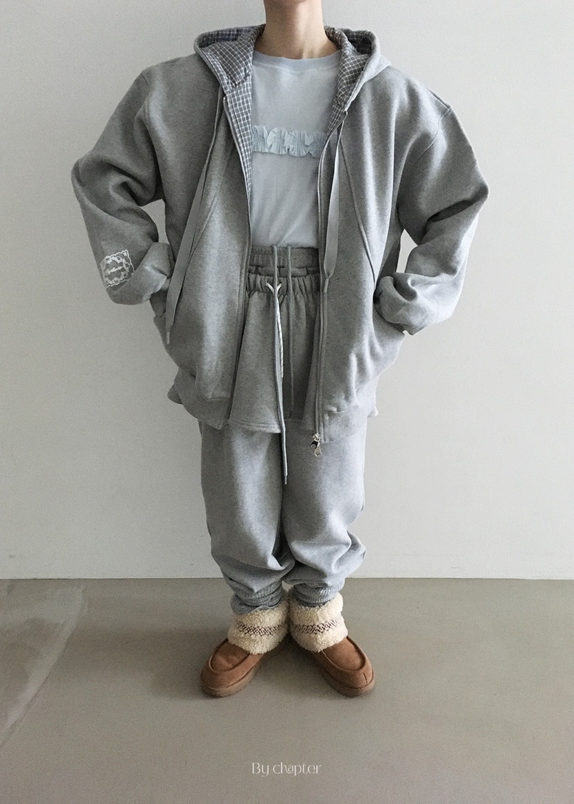 BY CHAPTER韓國代購㊣女士新品推薦真品夾克連帽拉鏈衫格紋BY Chapter夾克