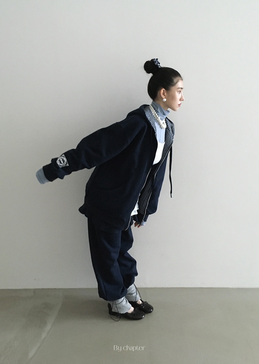 BY CHAPTER韓國代購㊣女士新品推薦真品夾克連帽拉鏈衫格紋BY Chapter夾克