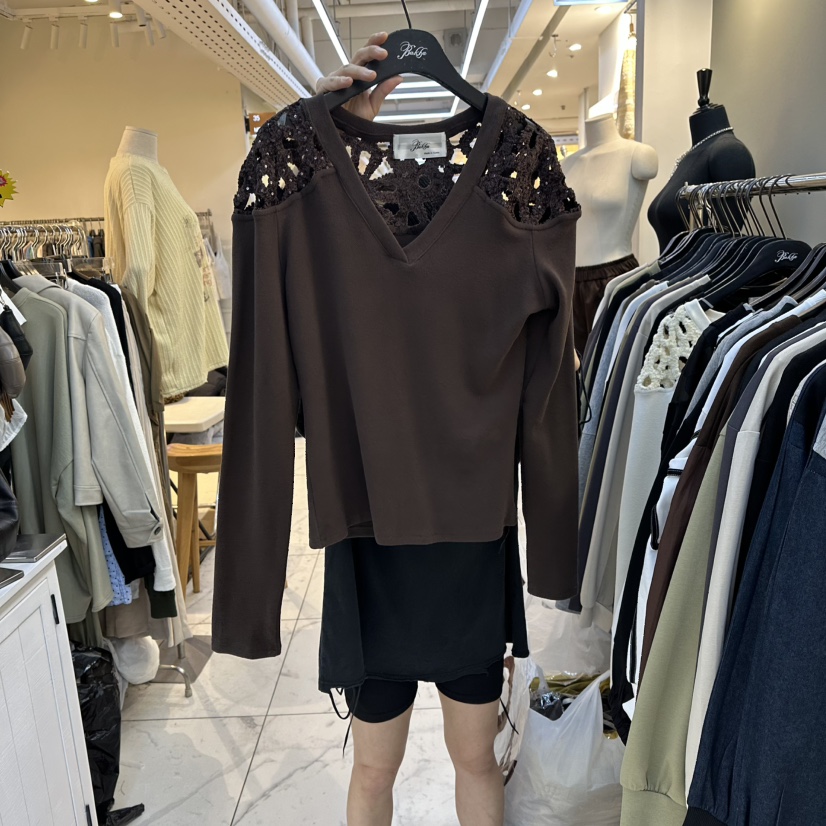 BAKHA東大門㊣實拍女裝新品25秋冬推薦真品休閑職業長袖T恤BAKHA長袖T恤圖色1