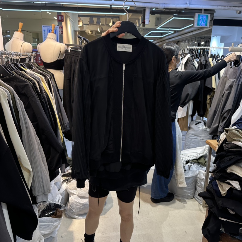 BAKHA東大門㊣實拍女士新品人氣時尚熱賣休閑25秋冬夾克網眼褶皺BAKHA夾克圖色3