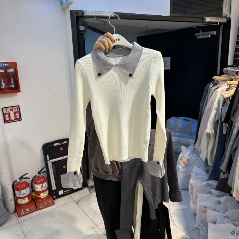 HARU東大門㊣代購女裝新款時尚真品25秋冬職業人氣休閑針織衫HARU-Q針織衫圖色1