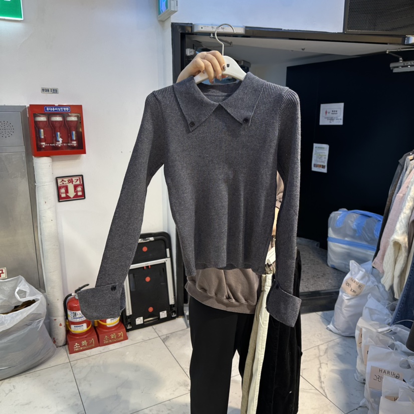 HARU東大門㊣代購女裝新款時尚真品25秋冬職業人氣休閑針織衫HARU-Q針織衫圖色2