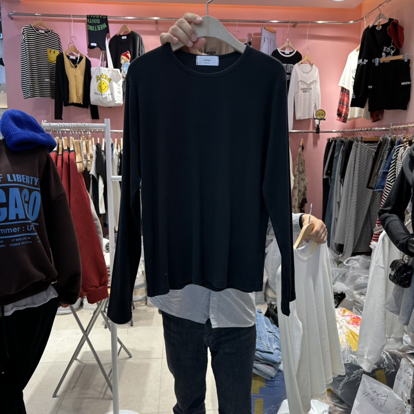 K STORY東大門㊣實拍女裝新款職業熱賣休閑25秋冬真品長袖T恤K STORY長袖T恤圖色2