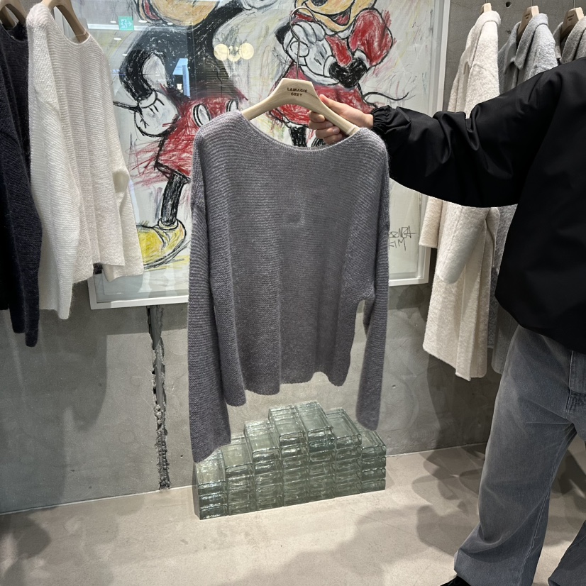 LAMAGIEPIE東大門㊣直郵女士新款真品職業25秋冬熱賣針織衫LAMAGIE GREY針織衫圖色2