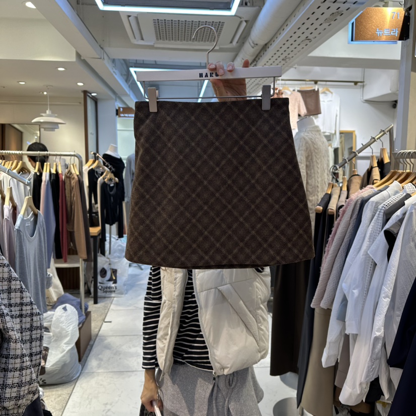 HARU東大門㊣代購女士新款職業人氣推薦時尚真品休閑熱賣短裙HARU-Q短裙圖色1棕色