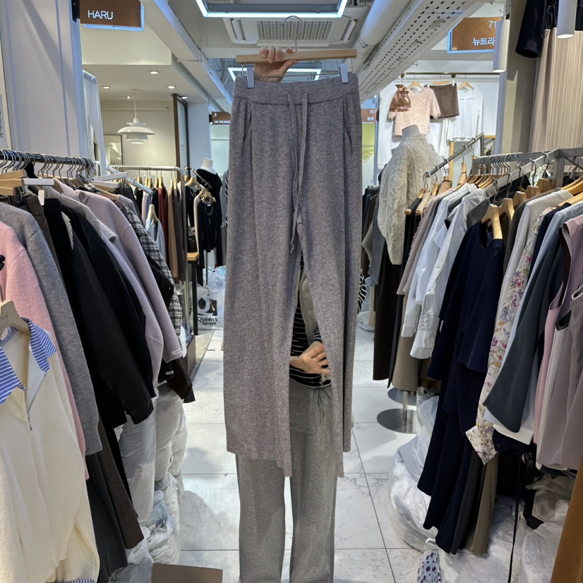 HARU東大門㊣直郵女裝新款時尚熱賣休閑25秋冬休閑褲針織褲HARU-Q休閑褲圖色3