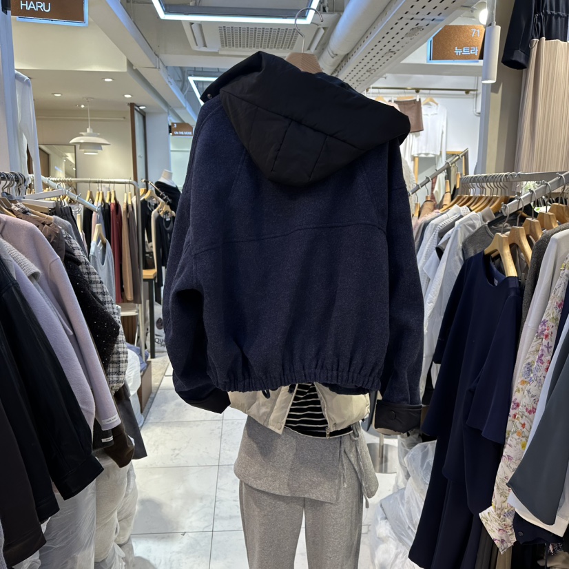 HARU東大門㊣代購女裝新品25秋冬時尚推薦職業熱賣夾克連帽HARU-Q夾克