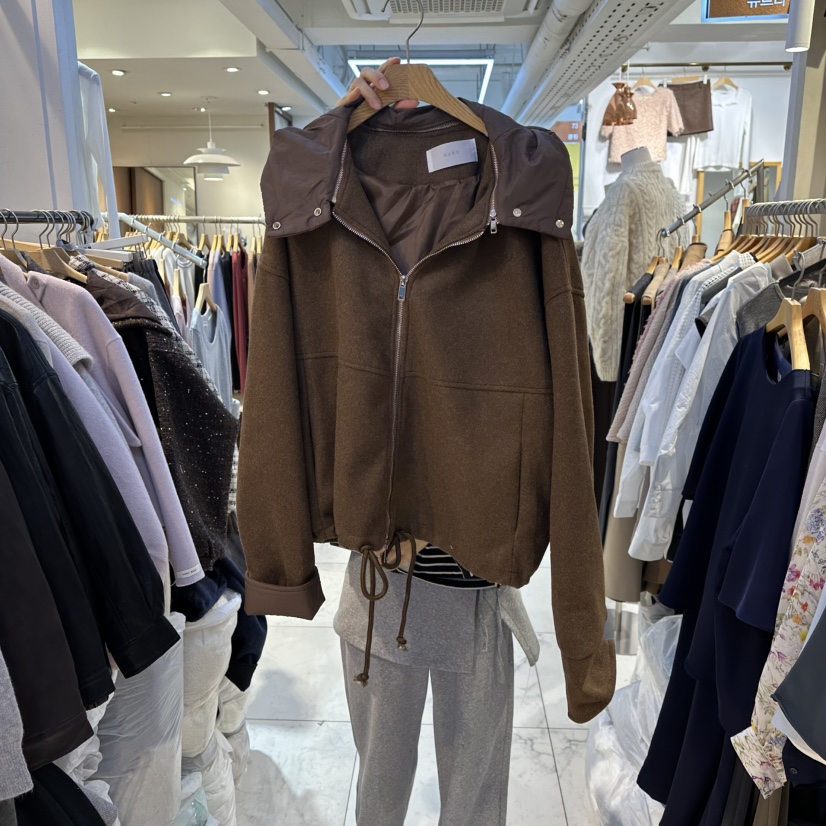 HARU東大門㊣代購女裝新品25秋冬時尚推薦職業熱賣夾克連帽HARU-Q夾克圖色1