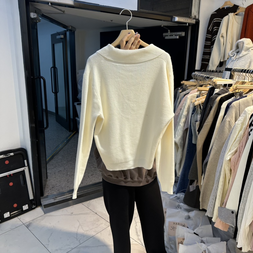 HARU韓國代購㊣女士新品休閑時尚人氣職業真品推薦熱賣針織衫HARU-Q針織衫