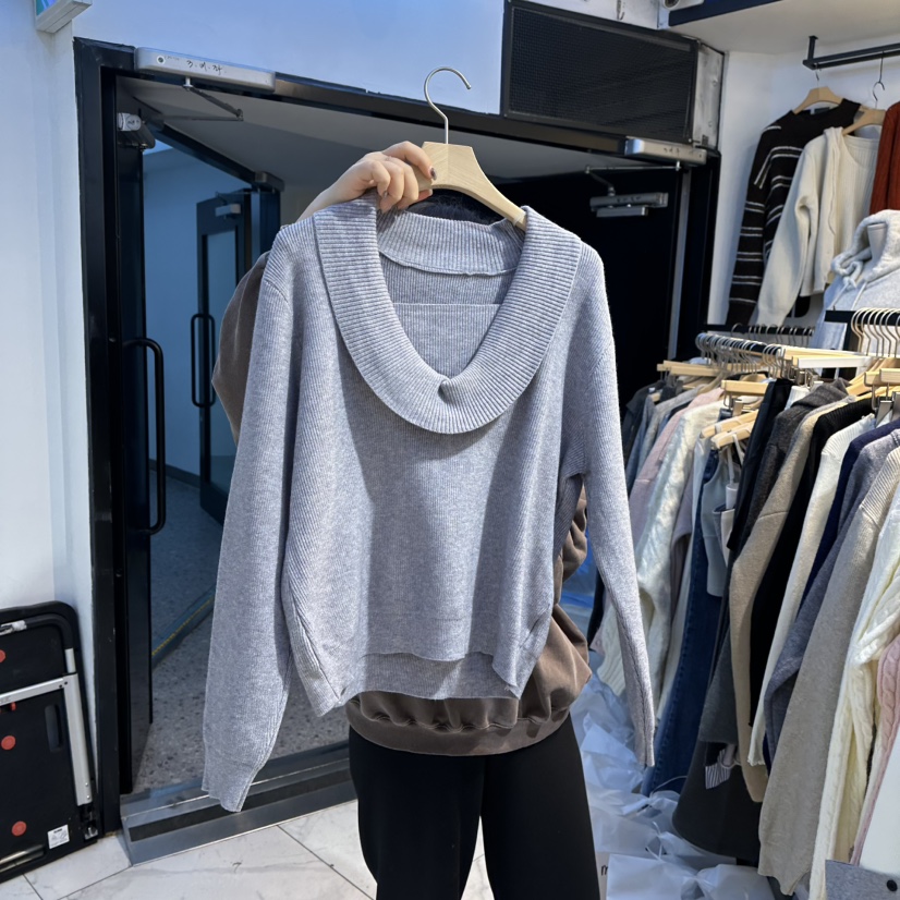 HARU韓國代購㊣女士新品休閑時尚人氣職業真品推薦熱賣針織衫HARU-Q針織衫圖色3