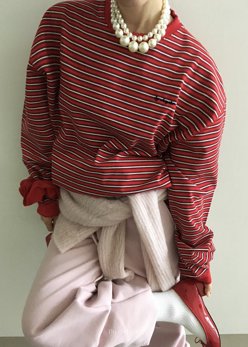 BY CHAPTER東大門㊣代購女士新款職業熱賣推薦25秋冬長袖T恤BY Chapter長袖T恤