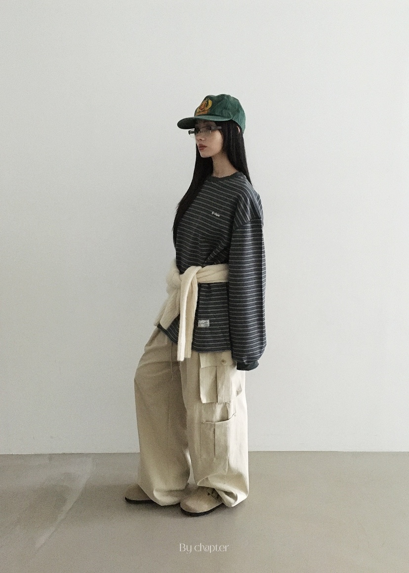 BY CHAPTER東大門㊣代購女士新款職業熱賣推薦25秋冬長袖T恤BY Chapter長袖T恤