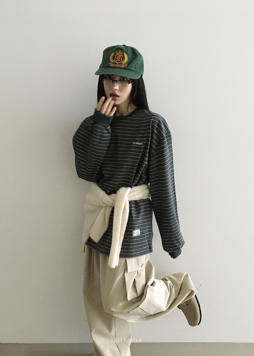 BY CHAPTER東大門㊣代購女士新款職業熱賣推薦25秋冬長袖T恤BY Chapter長袖T恤