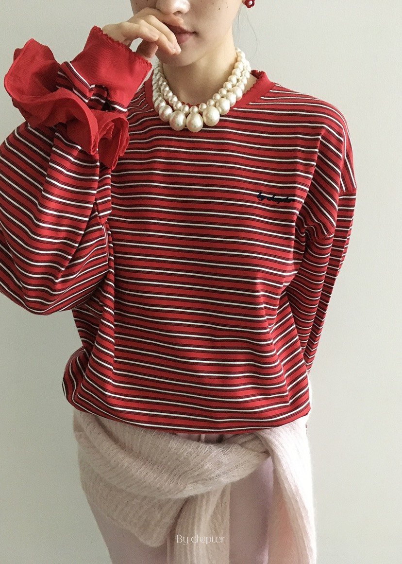 BY CHAPTER東大門㊣代購女士新款職業熱賣推薦25秋冬長袖T恤BY Chapter長袖T恤圖色3