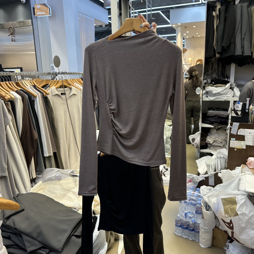 SANS東大門㊣代購女裝新款推薦休閑真品熱賣時尚25秋冬長袖T恤SANS長袖T恤圖色3