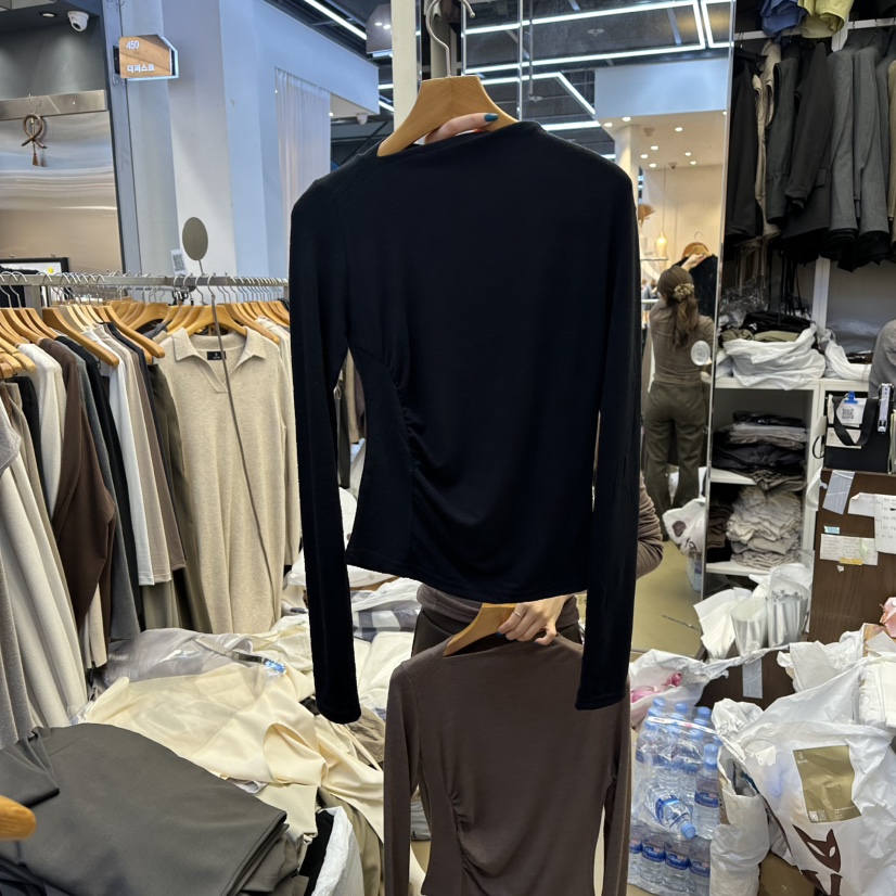 SANS東大門㊣代購女裝新款推薦休閑真品熱賣時尚25秋冬長袖T恤SANS長袖T恤圖色4