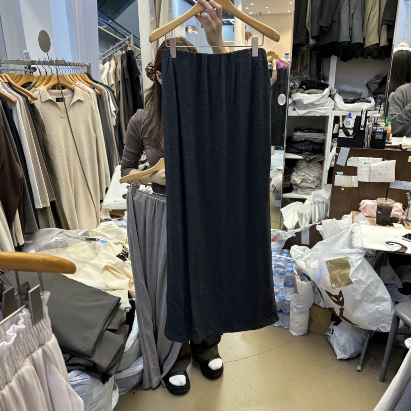 SANS韓國直郵㊣女士新款休閑人氣推薦熱賣25秋冬長裙安哥拉SANS長裙圖色2