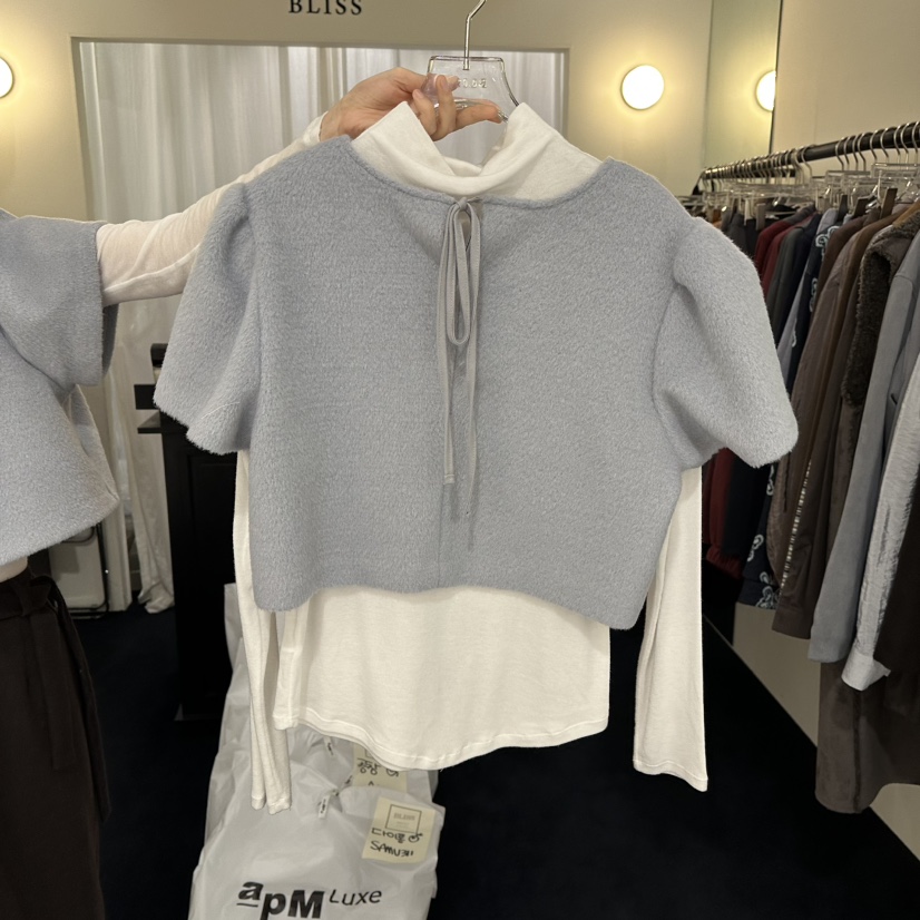 BLISS韓國直郵㊣女士新款人氣休閑職業熱賣推薦針織衫不含內搭BLISS針織衫