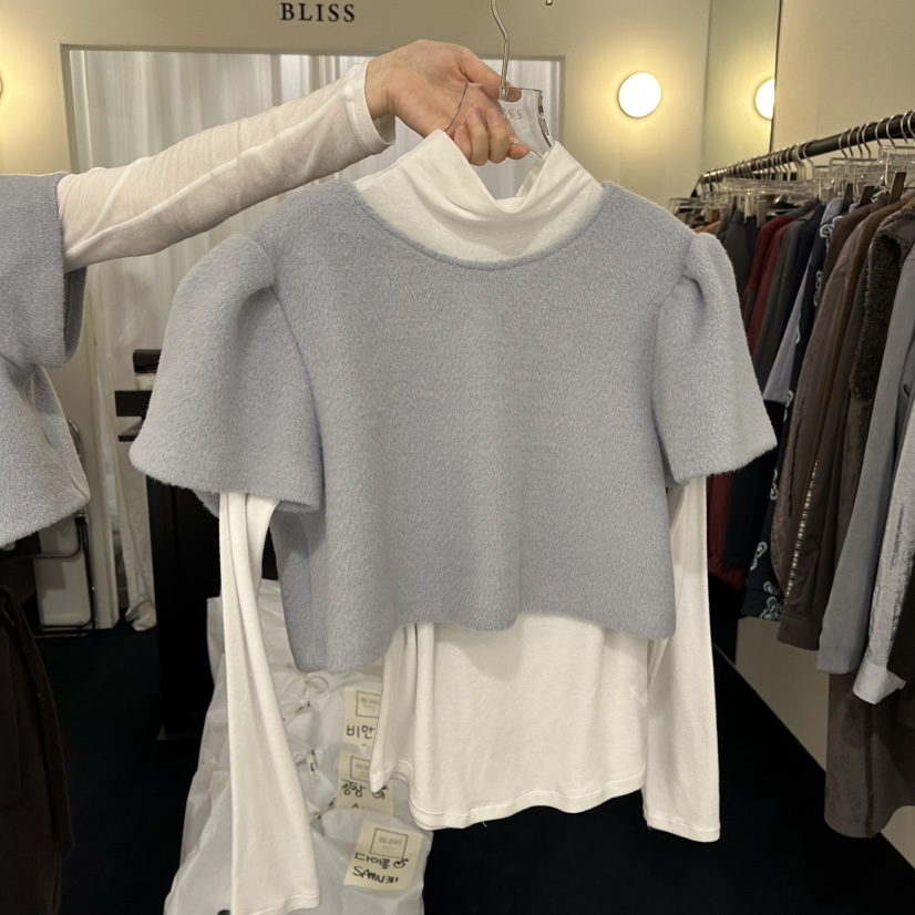 BLISS韓國直郵㊣女士新款人氣休閑職業熱賣推薦針織衫不含內搭BLISS針織衫圖色3