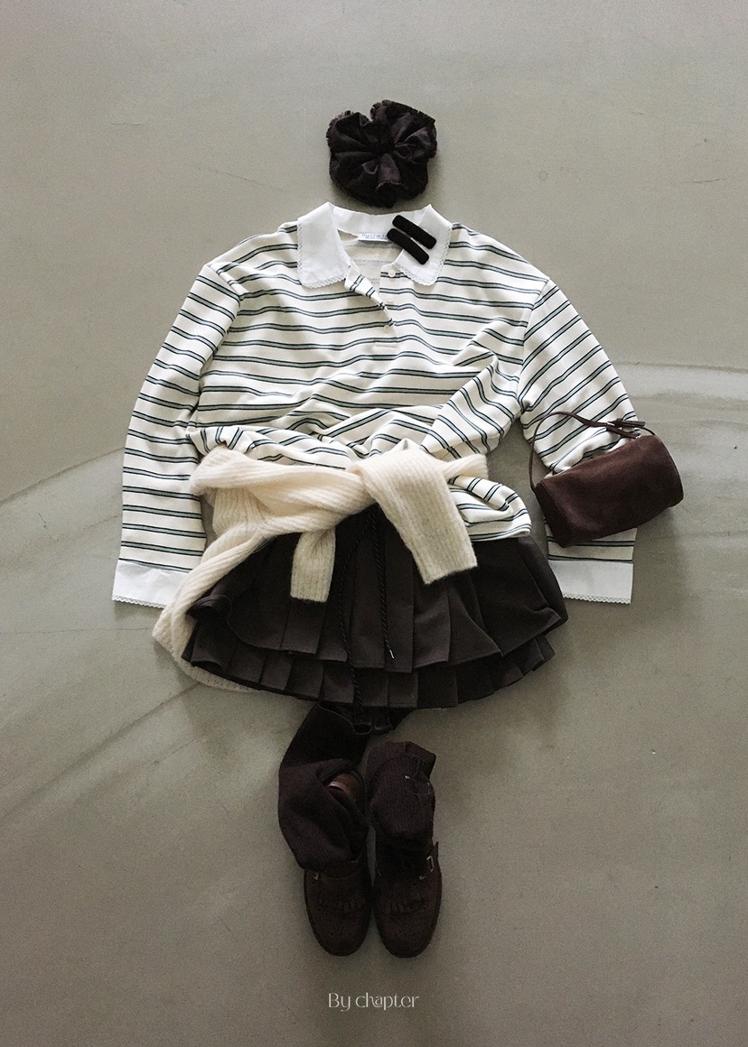 BY CHAPTER韓國代購㊣女裝新品熱賣真品時尚職業人氣長袖T恤BY Chapter長袖T恤