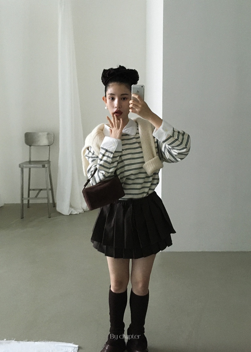 BY CHAPTER韓國代購㊣女裝新品熱賣真品時尚職業人氣長袖T恤BY Chapter長袖T恤