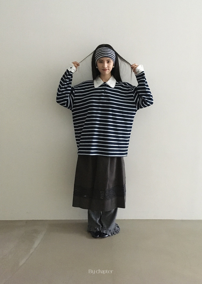 BY CHAPTER韓國代購㊣女裝新品熱賣真品時尚職業人氣長袖T恤BY Chapter長袖T恤