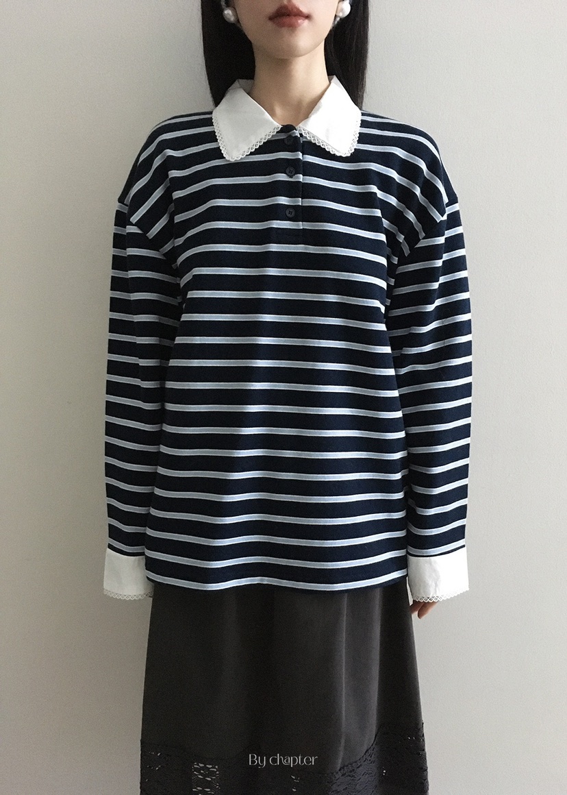 BY CHAPTER韓國代購㊣女裝新品熱賣真品時尚職業人氣長袖T恤BY Chapter長袖T恤圖色3