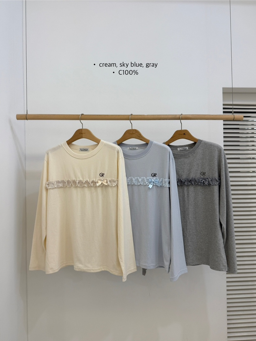 BY CHAPTER東大門㊣實拍女士新款休閑真品時尚職業長袖T恤BY Chapter長袖T恤