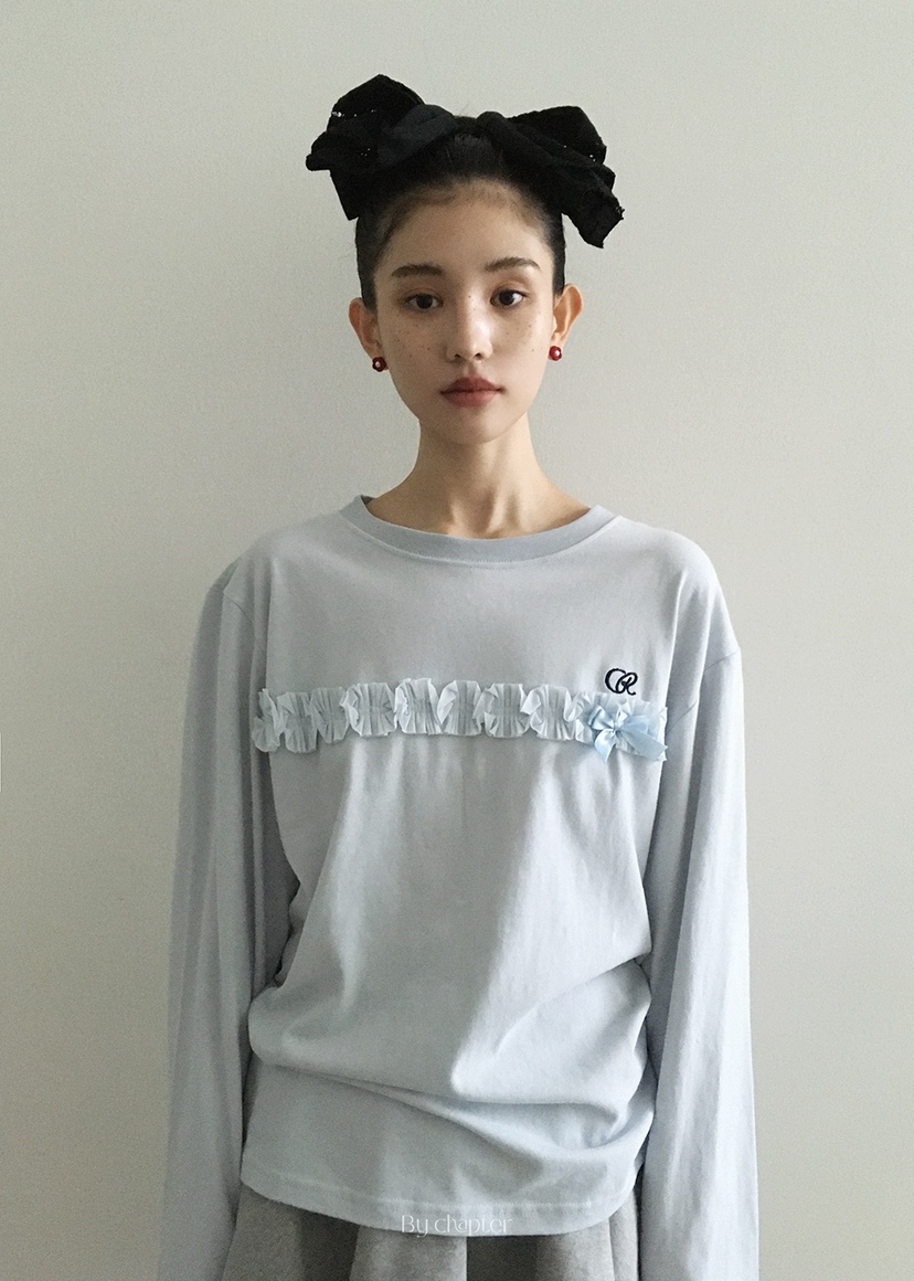 BY CHAPTER東大門㊣實拍女士新款休閑真品時尚職業長袖T恤BY Chapter長袖T恤圖色1