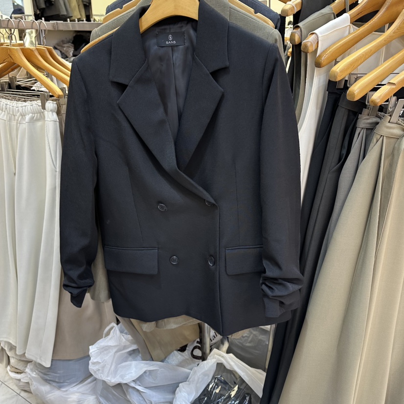 SANS東大門㊣實拍女裝新款職業推薦熱賣真品休閑25秋冬夾克SANS夾克圖色3