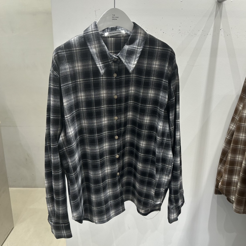 THE SECOND GROW東大門㊣代購女士新品職業襯衫蕾絲衫格紋THE SECOND GROW襯衫/蕾絲衫圖色2