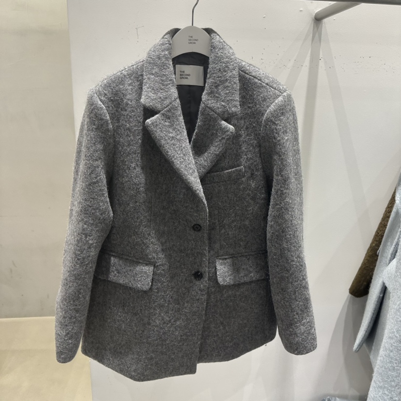 THE SECOND GROW東大門㊣代購女士新品職業真品時尚夾克羊駝THE SECOND GROW夾克圖色1