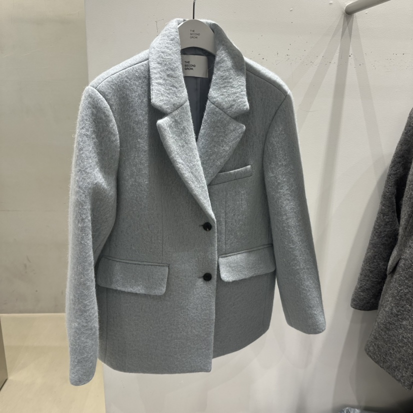 THE SECOND GROW東大門㊣代購女士新品職業真品時尚夾克羊駝THE SECOND GROW夾克圖色2