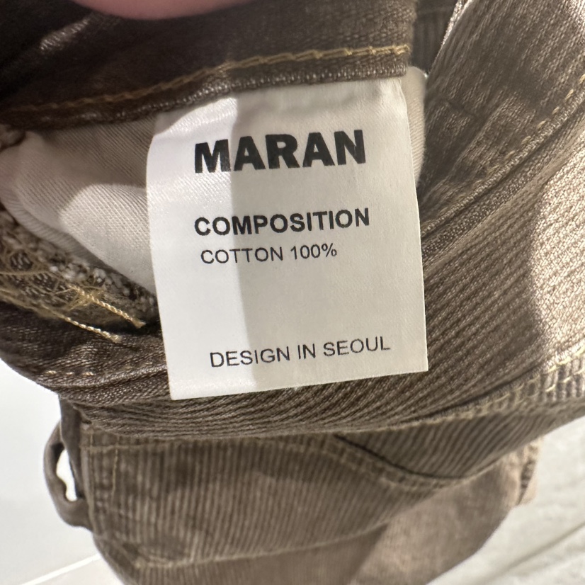 MARAN-P東大門㊣代購女士新款熱賣真品25秋冬休閑褲燈芯絨MARAN休閑褲