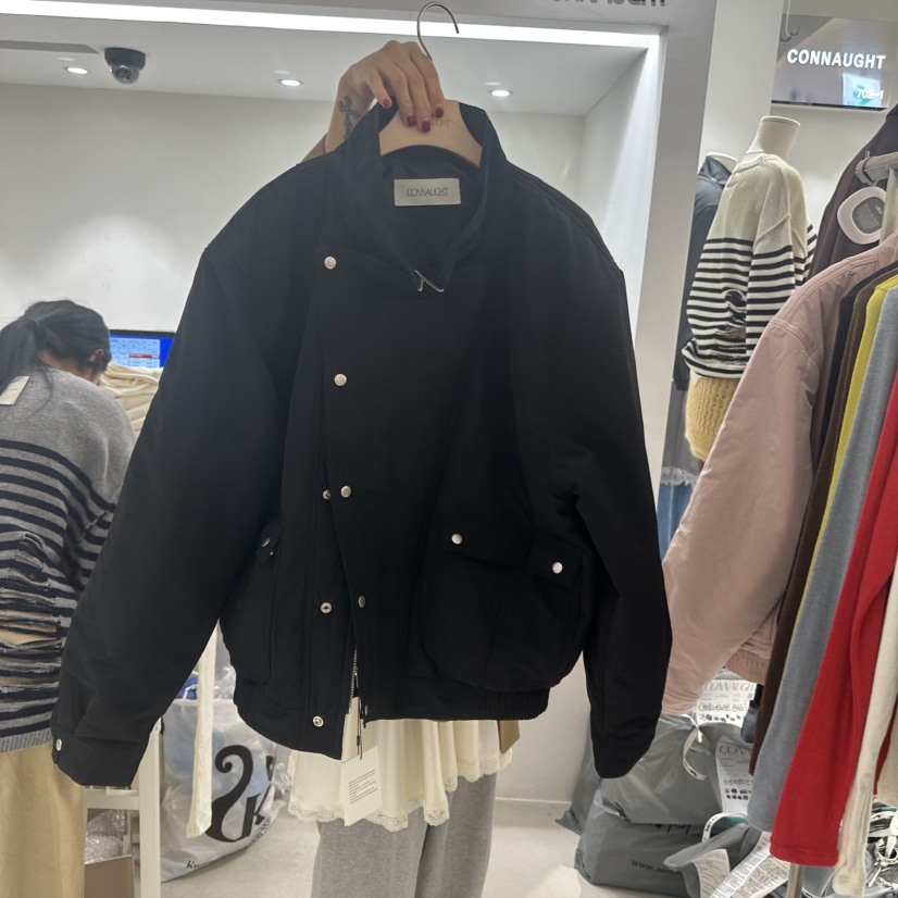 DAILYJUD韓國代購㊣女士新品熱賣休閑25秋冬人氣真品夾克絎縫CONNAUGHT夾克圖色2