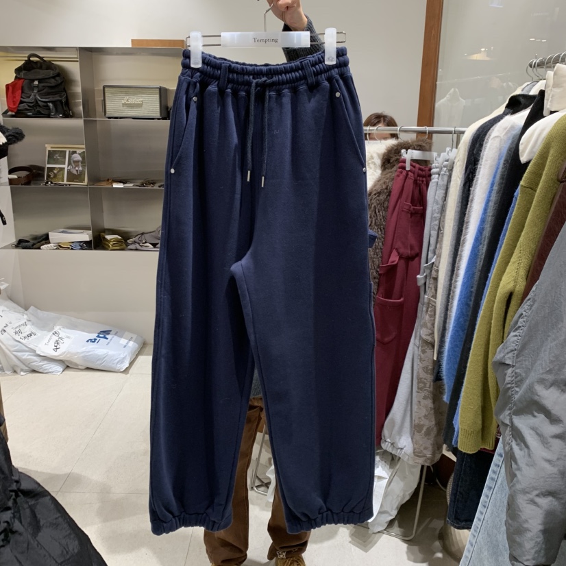 TEMPTING東大門㊣代購女裝新品25秋冬職業人氣熱賣休閑褲加絨TEMPTING休閑褲圖色2