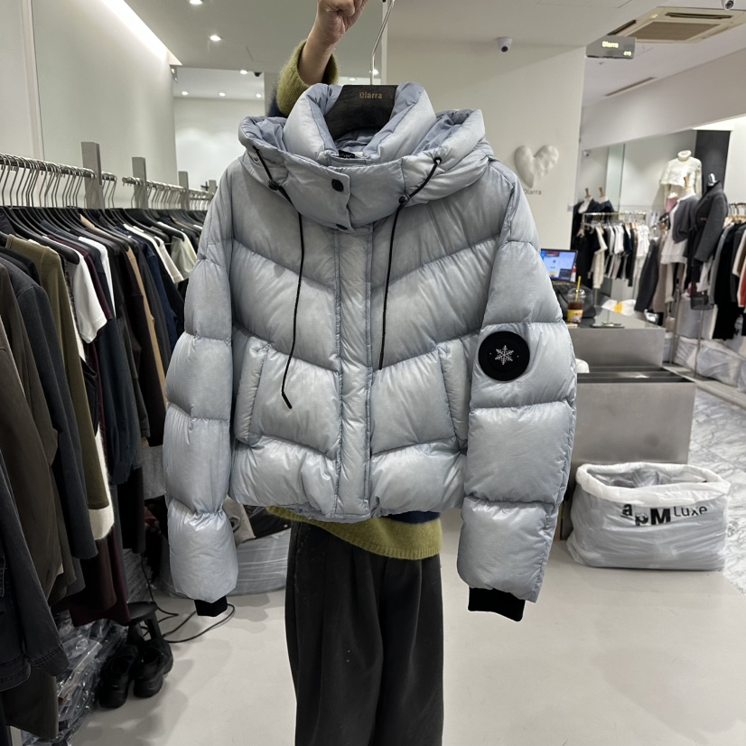 DIARRA東大門㊣實拍女裝新款休閑真品25秋冬短款羽絨服連帽絨DIARRA短款羽絨服圖色2