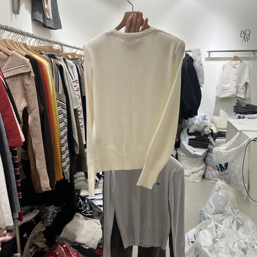 BY BOMI東大門㊣實拍女裝新款熱賣休閑真品時尚針織衫圓領BY BOMI針織衫