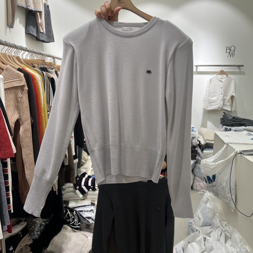 BY BOMI東大門㊣實拍女裝新款熱賣休閑真品時尚針織衫圓領BY BOMI針織衫圖色2