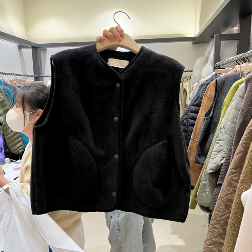 SELF SERVICE東大門㊣直郵女裝新品熱賣休閑推薦時尚馬甲羊毛SELF SERVICE馬甲圖色2