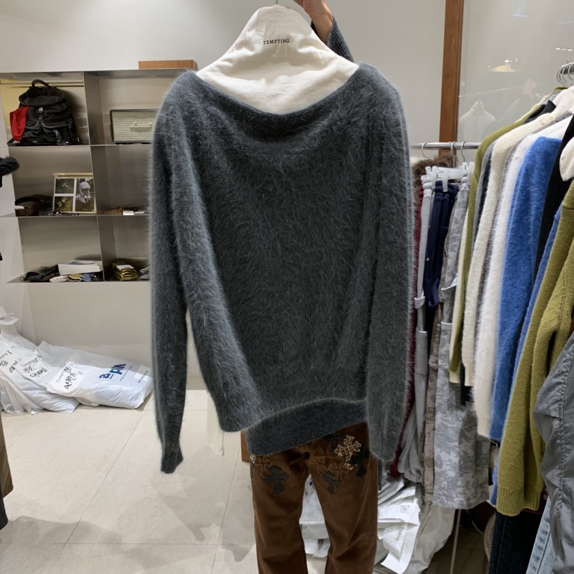 TEMPTING東大門㊣實拍女士新款時尚休閑真品職業針織衫安哥拉TEMPTING針織衫圖色2