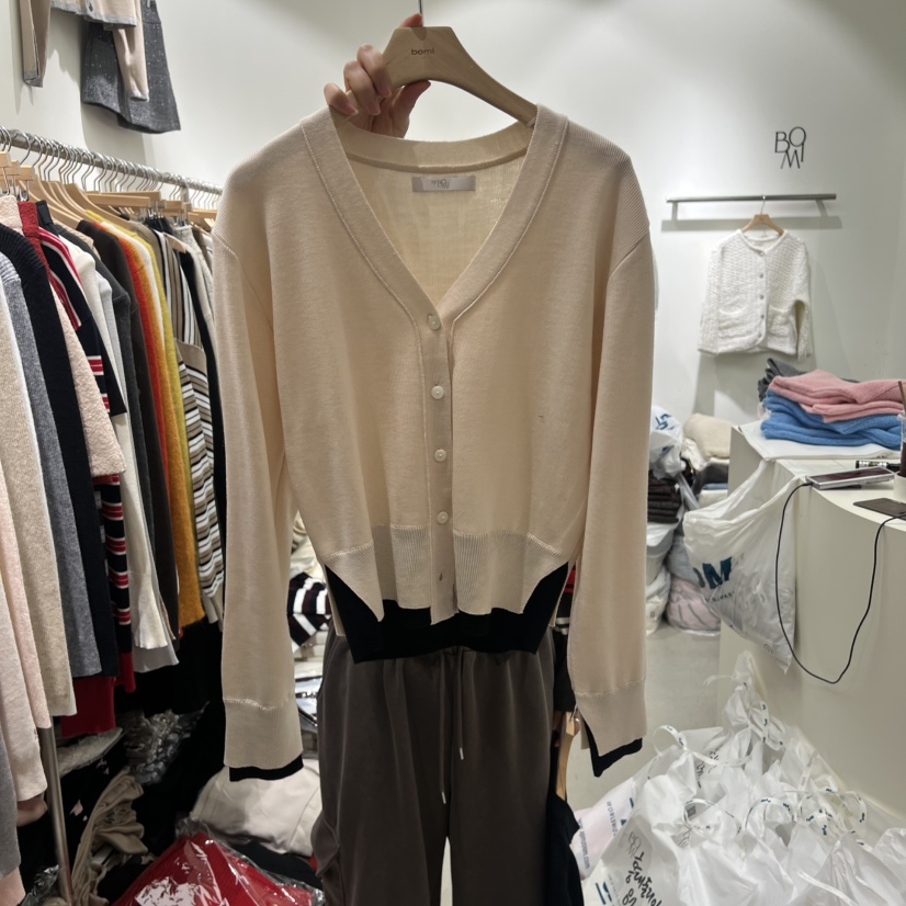 BY BOMI東大門㊣實拍女士新品熱賣推薦時尚針織衫雙排扣開衫BY BOMI針織衫
