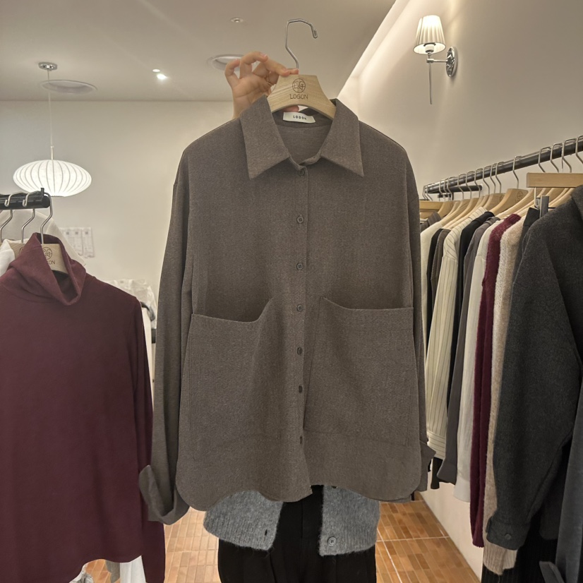 LOGON東大門㊣實拍女裝新款熱賣推薦時尚休閑25秋冬夾克羊毛LOGON夾克圖色1