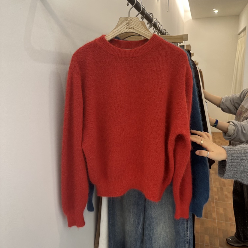 LOGON東大門㊣實拍女裝新品職業休閑人氣真品熱賣針織衫安哥拉LOGON針織衫圖色2