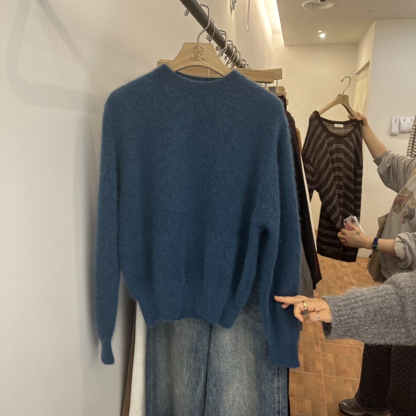 LOGON東大門㊣實拍女裝新品職業休閑人氣真品熱賣針織衫安哥拉LOGON針織衫圖色3