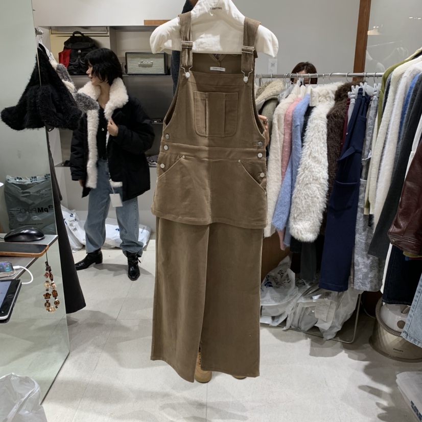 TEMPTING東大門㊣實拍女士新品熱賣真品休閑職業25秋冬背帶褲TEMPTING背帶褲圖色2