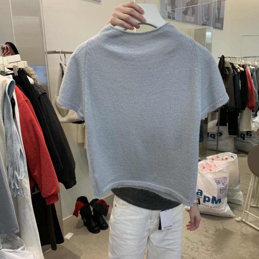 BETTER韓國直郵㊣女裝新品休閑人氣25秋冬職業熱賣針織衫花朵BETTER針織衫