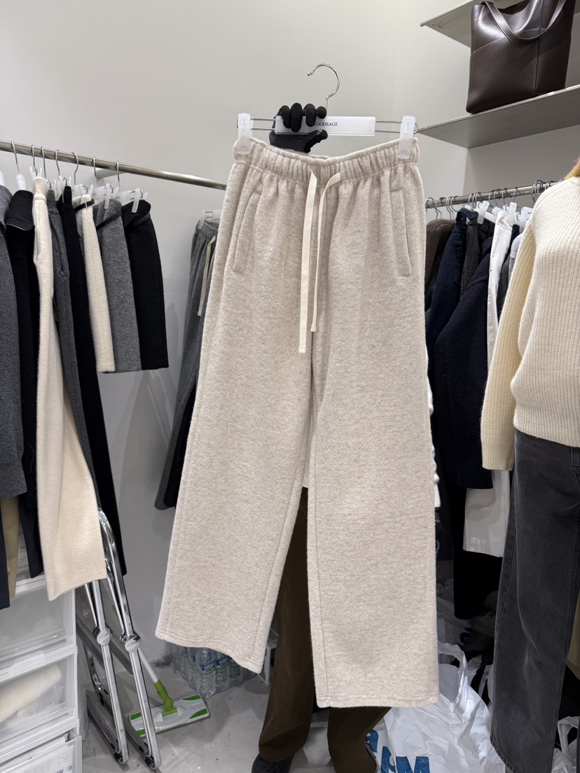 WOOD SAGE東大門㊣實拍女裝新品熱賣推薦25秋冬休閑褲羊毛WOOD SAGE休閑褲圖色1
